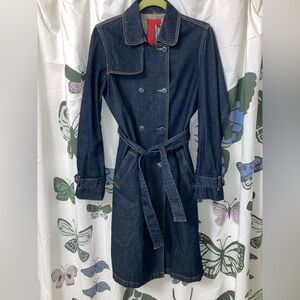 Vtg BCBG denim trench